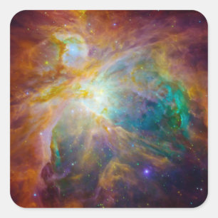 Weltraum - Chaos in Orion Quadratischer Aufkleber