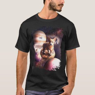 Weltraum-Corgi-Hund auf Keks T-Shirt