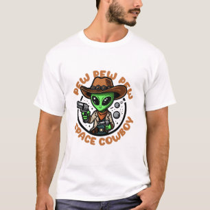 Weltraum-Cowboy Lustiger Außerirdischer T-Shirt