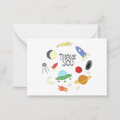 Weltraum - Danke Mitteilungskarte (Vorderseite)