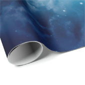 Weltraum des Nachthimmels mit Wolke und Sternenkre Geschenkpapier (Rolleneckpunkt)