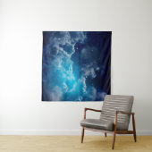 Weltraum des Nachthimmels mit Wolke und Sternenkre Wandteppich (Beispiel (Horizontal))