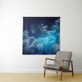 Weltraum des Nachthimmels mit Wolke und Sternenkre Wandteppich (Beispiel)