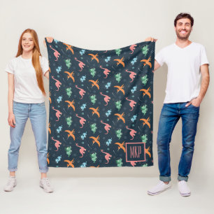 Weltraum-Dinosaurier-Muster Modern Personalisiert Fleecedecke