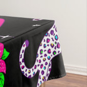 Weltraum Disco Katze Alien UFO Leopard surreal Tischdecke (Beispiel)