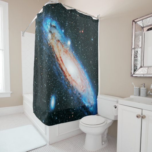 Weltraum Duschvorhang (Beispiel)