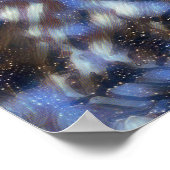 Weltraum Einhorn Magische Horse Wolken im Himmel Poster (Ecke)