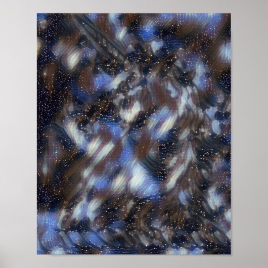 Weltraum Einhorn Magische Horse Wolken im Himmel Poster (Vorne)