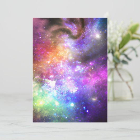 Weltraum Einladung (Stehend Vorderseite)