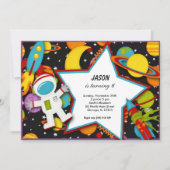 Weltraum Einladung (Vorderseite)