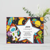 Weltraum Einladung (Stehend Vorderseite)