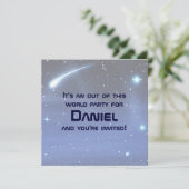 Weltraum Einladung (Stehend Vorderseite)