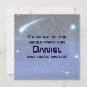Weltraum Einladung (Vorderseite)