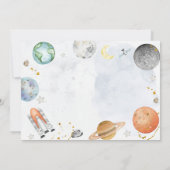 Weltraum - Einladung, Planeten Galaxie Einladung (Rückseite)