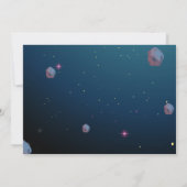 Weltraum Einladung zum Foto am Geburtstag (Rückseite)