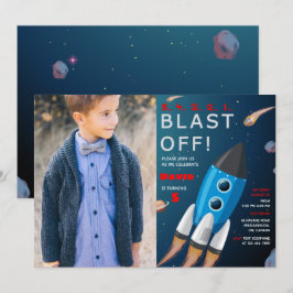 Weltraum Einladung zum Foto am Geburtstag