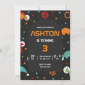 Weltraum - Einladung zum Geburtstag, Astronaut Kin (Vorderseite)