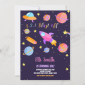 Weltraum-Einladungen Einladung (Vorderseite)