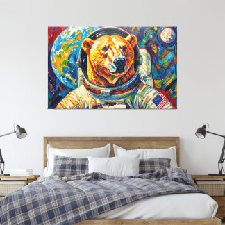 WELTRAUM EISBÄR-2 LEINWANDDRUCK