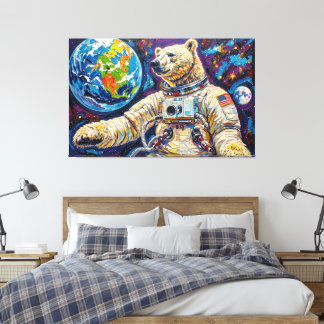 WELTRAUM EISBÄR-4 LEINWANDDRUCK