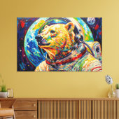 WELTRAUM EISBÄR LEINWANDDRUCK (Insitu (Wohnzimmer))