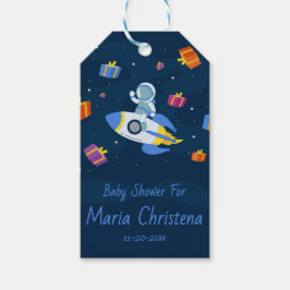 Weltraum-Entdecker-Baby-Party Geschenkanhänger