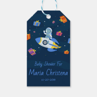 Weltraum-Entdecker-Baby-Party Geschenkanhänger