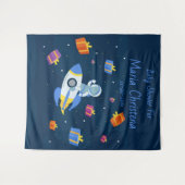 Weltraum-Entdecker-Baby-Party Wandteppich (Vorderseite (Horizontal))