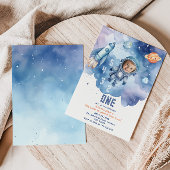 Weltraum Erste Reise durch das sonnige Astronaut-F Einladung