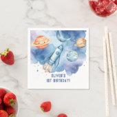 Weltraum Erste Reise um den Sonnenkuchen Geburtsta Serviette (Beispiel)