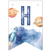 Weltraum Erste Reise um den Sonnenkuchen Geburtsta Wimpelkette (Zweite Fahne)