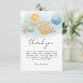 Weltraum Erste Reise um die Sonne Danke Karte (Stehend Vorderseite)