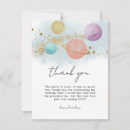 Weltraum Erste Reise um die Sonne Danke Karte