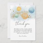 Weltraum Erste Reise um die Sonne Danke Karte (Vorderseite)