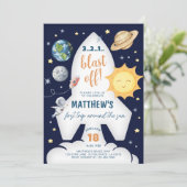 Weltraum Erster Ausflug rund um den Sun Boy zum Ge Einladung (Stehend Vorderseite)