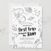 Weltraum Erster Ausflug rund um den Sun Boy zum Ge Einladung (Vorderseite)