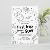 Weltraum Erster Ausflug rund um den Sun Boy zum Ge Einladung (Stehend Vorderseite)