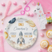 Weltraum Erster Ausflug um den Sun Boy zum Geburts Pappteller (Party)