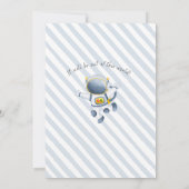 Weltraum Erster Geburtstag Einladung Galaxie Reise (Rückseite)