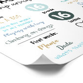 Weltraum Erster Geburtstag Meilenstein Unterwegs G Poster (Ecke)