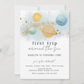 Weltraum Erster Rundgang durch die Sonne Einladung (Vorderseite)