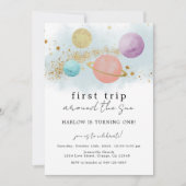 Weltraum Erster Rundgang durch die Sonne Einladung (Vorderseite)