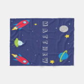 Weltraum-Fleece-Baby/Kinderdecke Fleecedecke (Vorderseite (Horizontal))