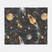 Weltraum fleecedecke (Vorderseite (Horizontal))