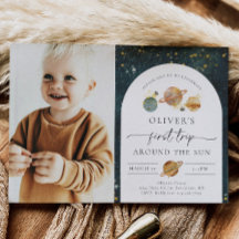 Weltraum-Foto - Einladung zum Geburtstag | Erste R