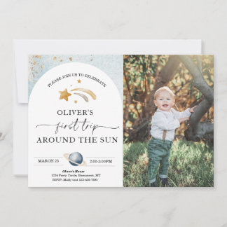 Weltraum-Foto - Einladung zum Geburtstag | Erste R