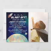 Weltraum-Foto jeder Altersgruppe Einladungen zum G (Vorderseite)