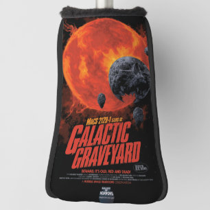 Weltraum-Friedhof-Totenkopf-Halloween-Galaxie der Golf Headcover
