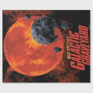 Weltraum-Friedhof-Totenschädel-Halloween-Galaxie d Geschenkpapier