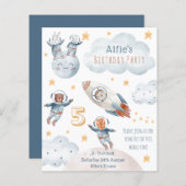 Weltraum für Kid Astronaut zum Geburtstag (Vorne/Hinten)